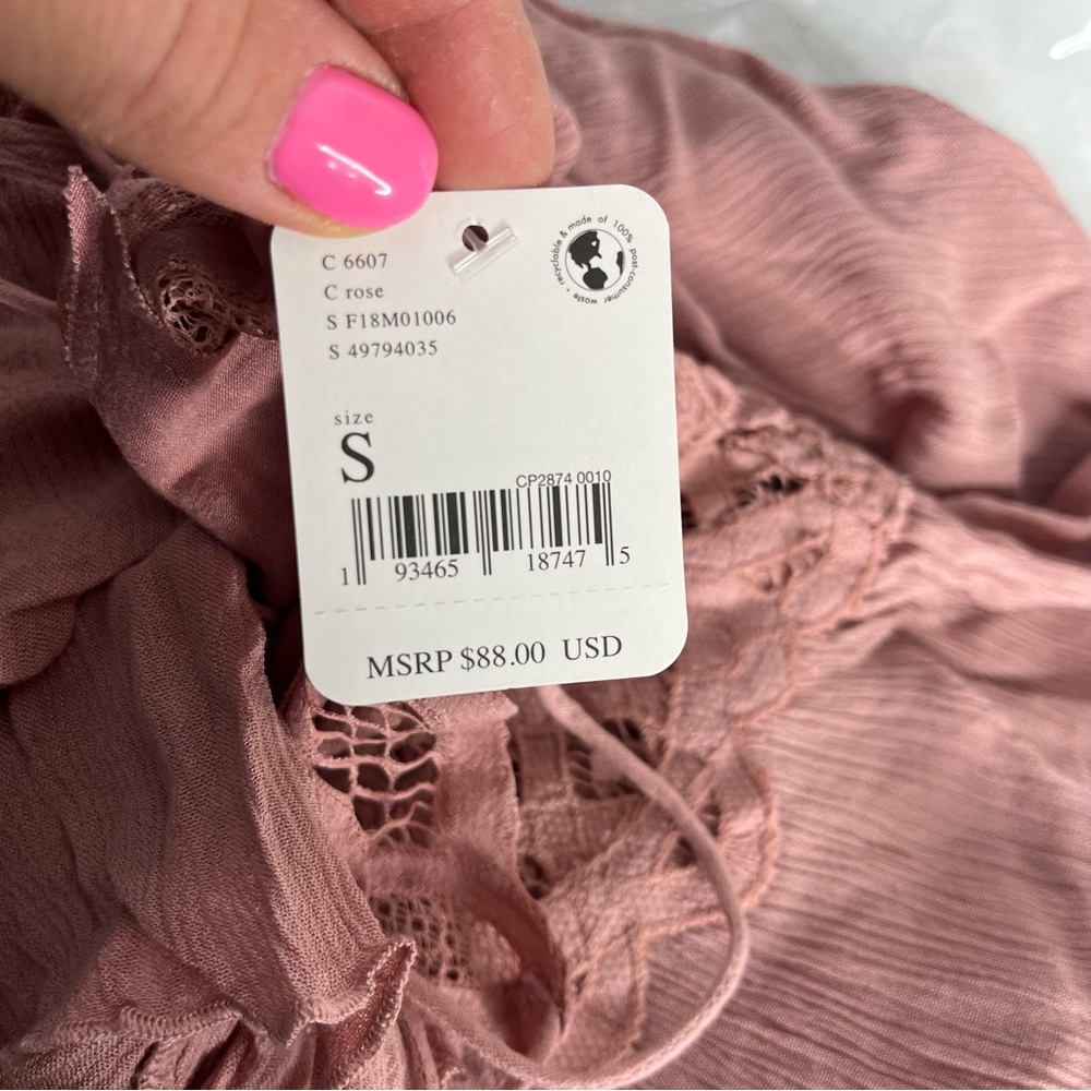 NWT Free People Women's Adella Mauve Boho Slip Dress Size Small - Picture 6 of 10